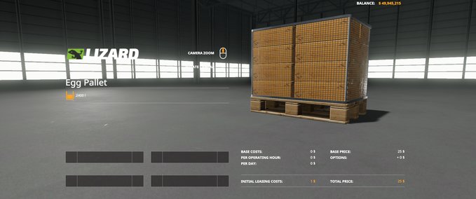 Objekte Purchasable Egg Pallet Landwirtschafts Simulator mod