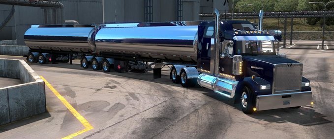 Trailer ADVANCED B-TRAIN TANKER [1.32 &1.33] American Truck Simulator mod