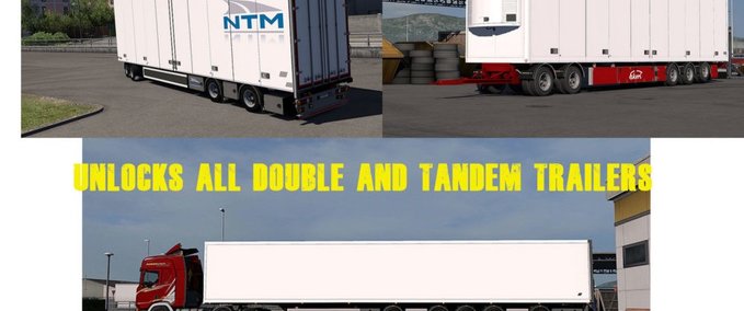 Trailer Alle Anhänger in allen Ländern freigeschaltet (NTM, EKERI, VAK und SCS) Eurotruck Simulator mod