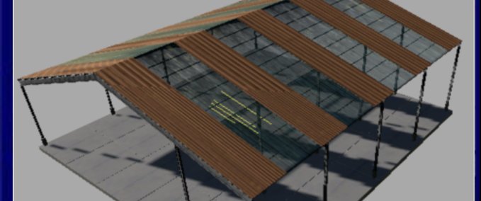 Unterstand mit Pflasterboden + transparentem Dach Mod Image