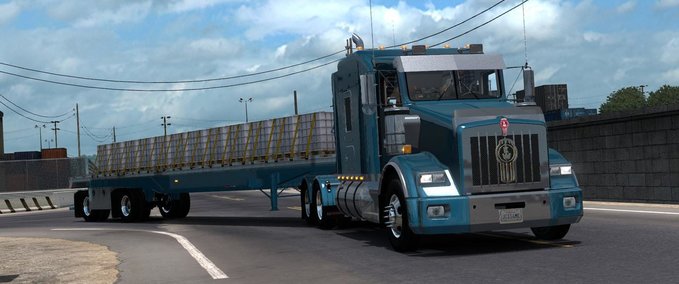 Trailer BESITZBARER GREAT DANE FLATBED 1.33.X American Truck Simulator mod