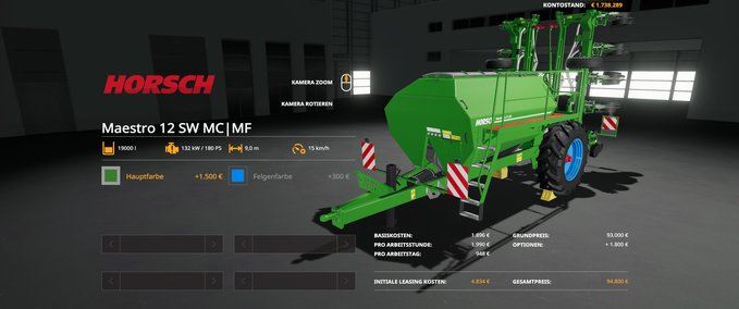 Saattechnik Horsch Maestro12SW MultiFruit|Color Landwirtschafts Simulator mod