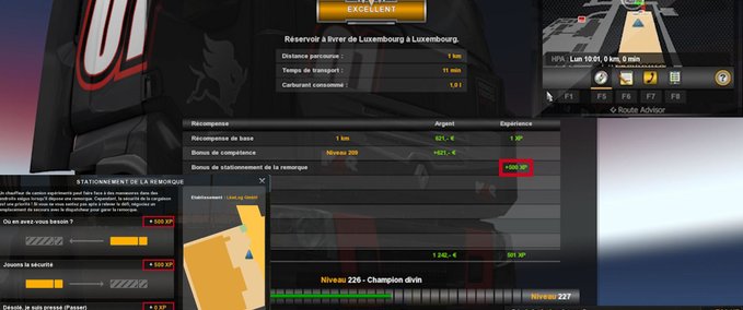 Sonstige Schnelleres Hochleveln und viel mehr XP pro Auftrag 1.33.x Eurotruck Simulator mod