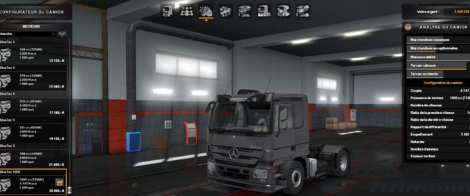 Mercedes 1000 PS für alle Mercedes LKWs 1.33.x Eurotruck Simulator mod