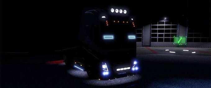 Sonstige Blaue LED Scheinwerfer für alle LKWs 1.33.x Eurotruck Simulator mod