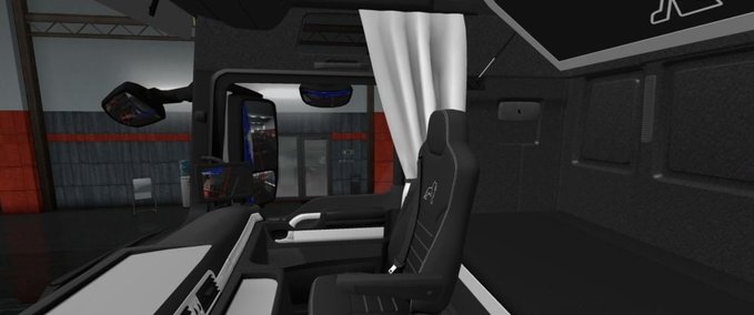 Interieurs MAN Euro 6 Schwarz - Weißes Interieur 1.34.x Eurotruck Simulator mod