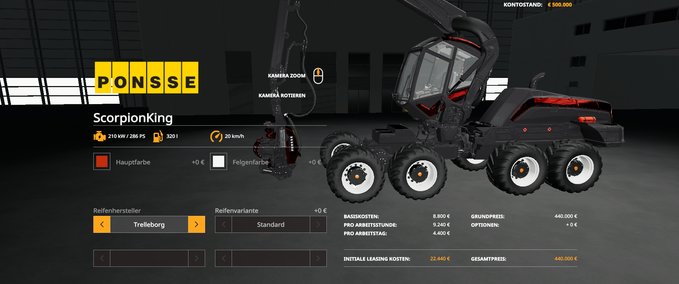 Sonstige Selbstfahrer Ponse Scorpionking mit Farbwahl Landwirtschafts Simulator mod