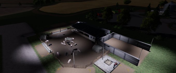 Gebäude mit Funktion Riesiges Schweinegehäuse. Landwirtschafts Simulator mod