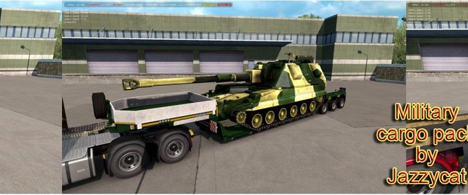 Trailer Cargopaket mit Militärfahrzeugen 1.34.x Eurotruck Simulator mod