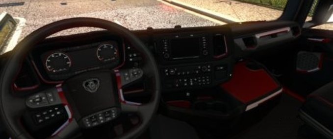 Interieurs Scania Next Generation Rotes Interieur 1.34.x Eurotruck Simulator mod