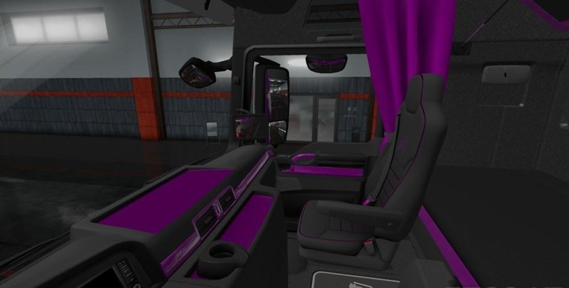 Ets 2 Man Euro 6 Black Purple Interior 1 34 X V 1 0
