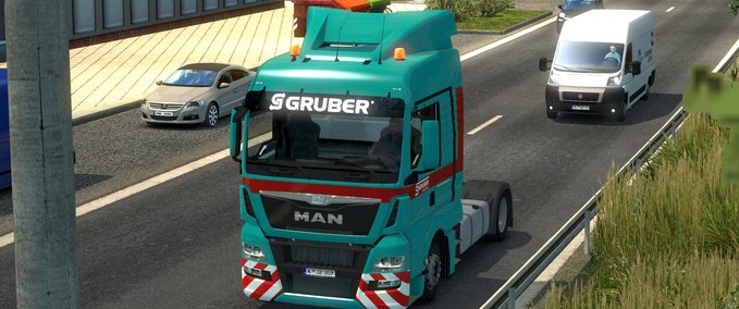 Skins Gruber Logistics MAN TGX Euro 6 von MADster Eurotruck Simulator mod