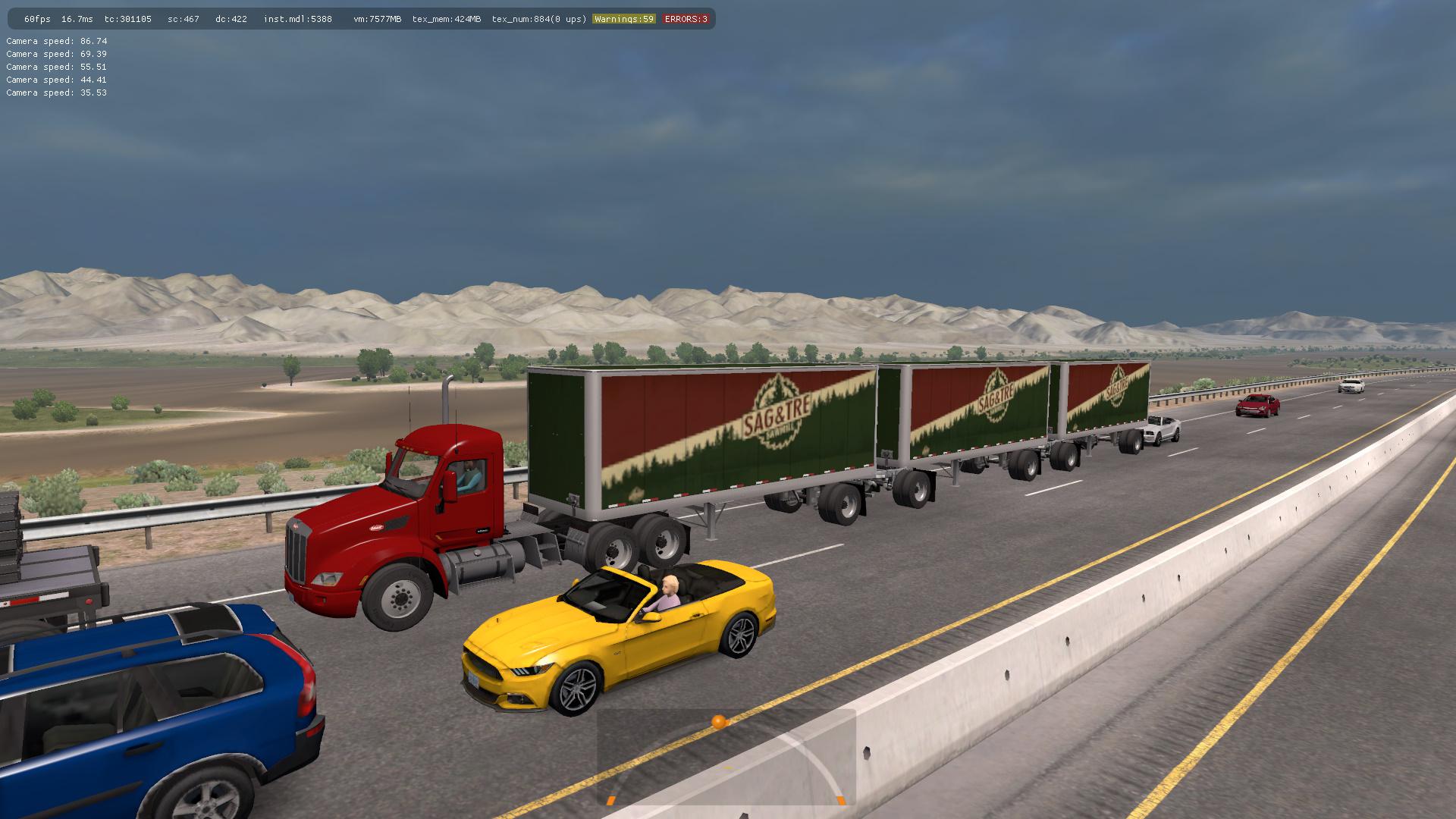 [ATS] DOUBLE AND TRIPLE TRAILERS IN TRAFFIC 1.34.X thumbnail 5