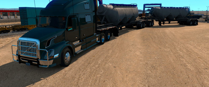 Trailer Cement Double Long Hopper [MP-SP] 1.34.x American Truck Simulator mod