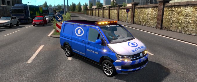 AI Blue Eyes 2019 Escort Vans [1.34.x] Eurotruck Simulator mod