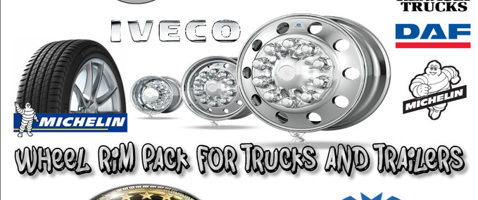 Mods Wheel Rim Pack for trucks and Trailers Eurotruck Simulator mod