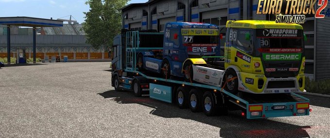 Trailer Besitzbarer Truck Racing LKWs Anhänger [1.34.x] Eurotruck Simulator mod