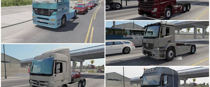 Trucks MERCEDES LKWs MEGAPACK 1.34.X American Truck Simulator mod