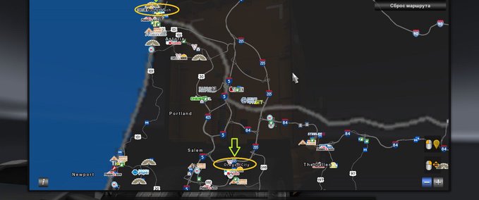 Maps Kollektion Nordamerikanischer Karten 1.34.X American Truck Simulator mod