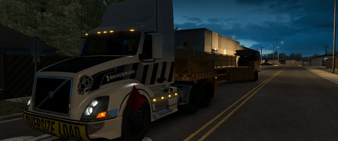 Trailer Barrieren Transporter [MP-SP] 1.34.x American Truck Simulator mod