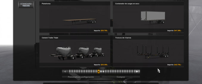 Trailer Dreifachanhänger für Zement [MP-SP] 1.34.x American Truck Simulator mod