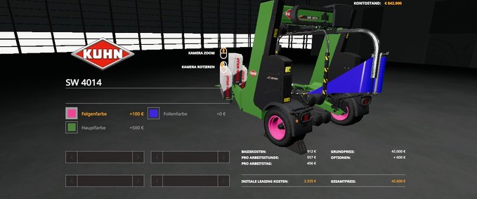 Silage Kuhn SW4014 Automatische Ablage Landwirtschafts Simulator mod