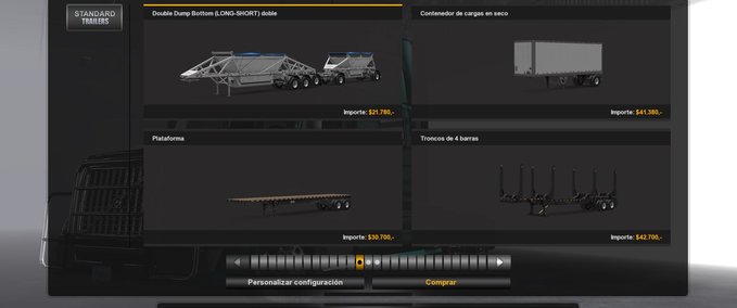 Trailer DOUBLE DUMP BOTTOM LONG-SHORT MP-SP 1.35.X American Truck Simulator mod
