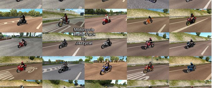 Mods Motorcycle Traffic Pack by Jazzycat American Truck Simulator mod