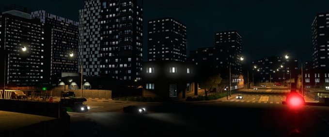Sonstige Realistische Lichter von Gebäuden Eurotruck Simulator mod