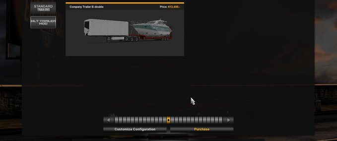 Trailer Besitzbarer B-Double + Low Bed Bootsanhänger 1.35.x Eurotruck Simulator mod