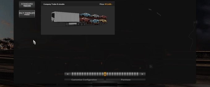 Trailer Besitzbarer B-Double + KFZ Transporter 1.35.x Eurotruck Simulator mod