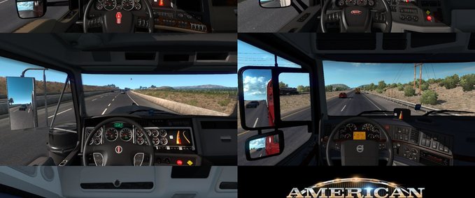 Mods [ATS] Realistische Innenraumkameras 1.35.x American Truck Simulator mod