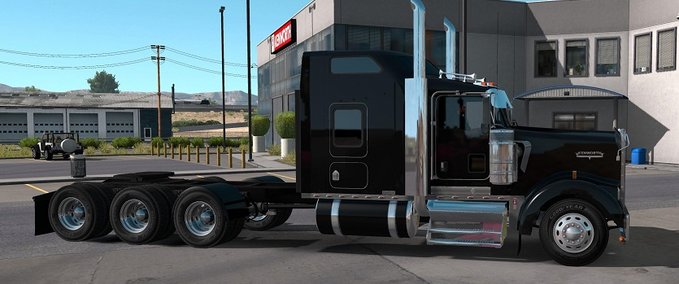 Trucks KENWORTH W900L FLATTOP AND STUDIO 1.35.X American Truck Simulator mod