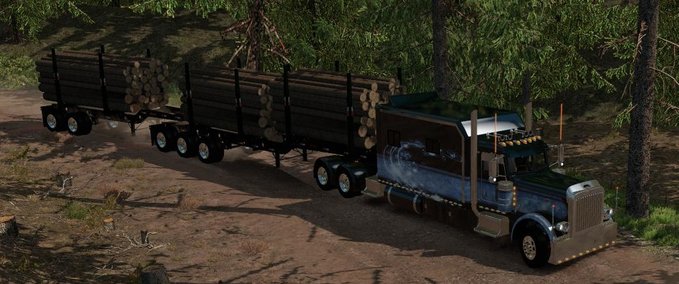 Trailer [ATS] ARTIC LOGGING ANHÄNGER 1.35.X American Truck Simulator mod