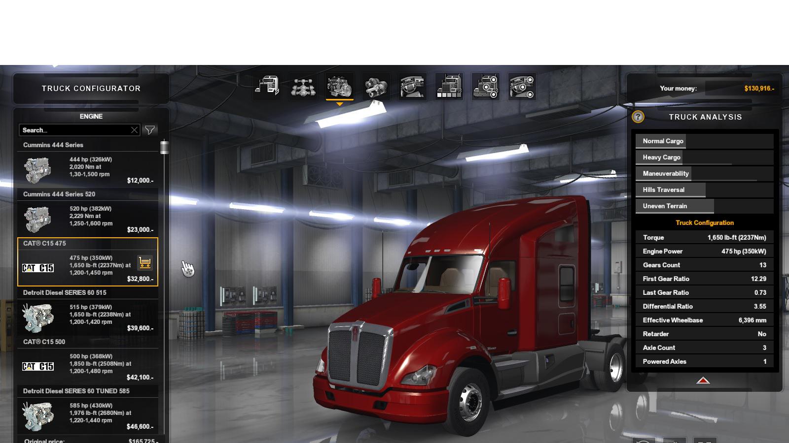 REAL CAT C15 ENGINE SOUNDS FOR KENWORTH T680 1.35.X