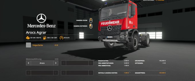 Feuerwehr Mercedes Benz Feuerwehr Edition Landwirtschafts Simulator mod