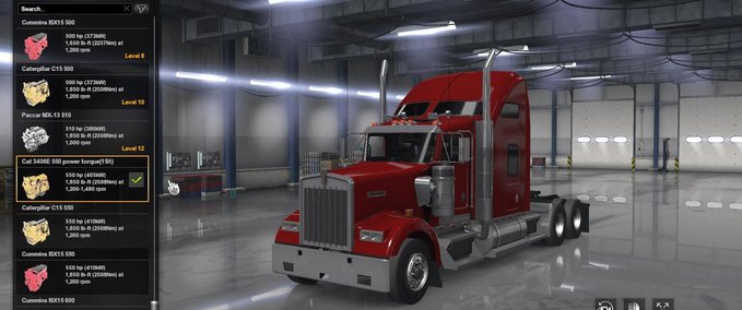 Mods REAL CAT 3406E (15LT) SOUND FOR KENWORTH W900 1.35.X American Truck Simulator mod