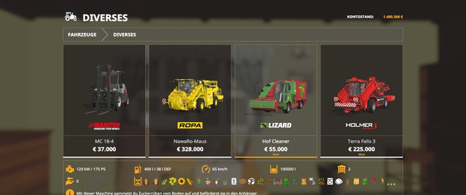 Sonstige Selbstfahrer Hof Cleaner Landwirtschafts Simulator mod