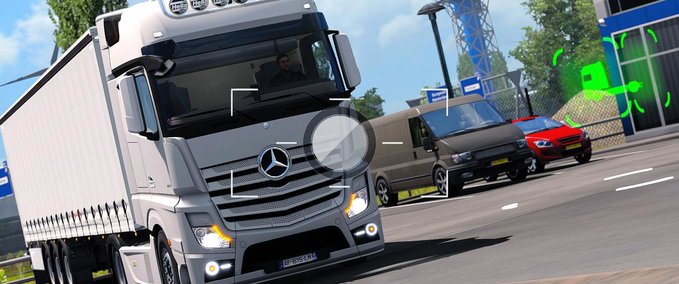 Mercedes MERCEDES BENZ ACTROS CUSTOM HEADLIGHTS 1.35.X Eurotruck Simulator mod