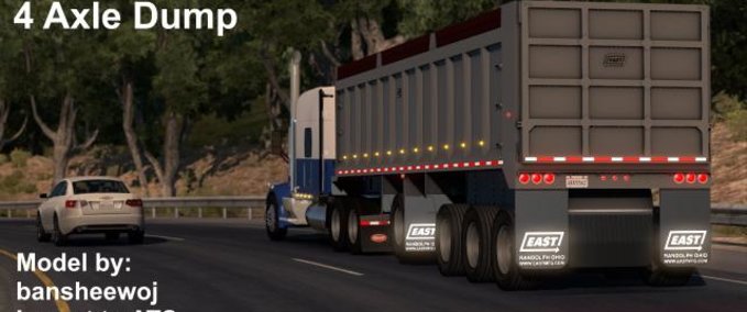 Trailer EAST 4 AXLE DUMP 1.35.X American Truck Simulator mod