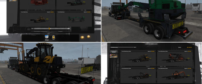 Trailer Besitzbarer Forest Machinery DLC [MP-SP] 1.35.x American Truck Simulator mod