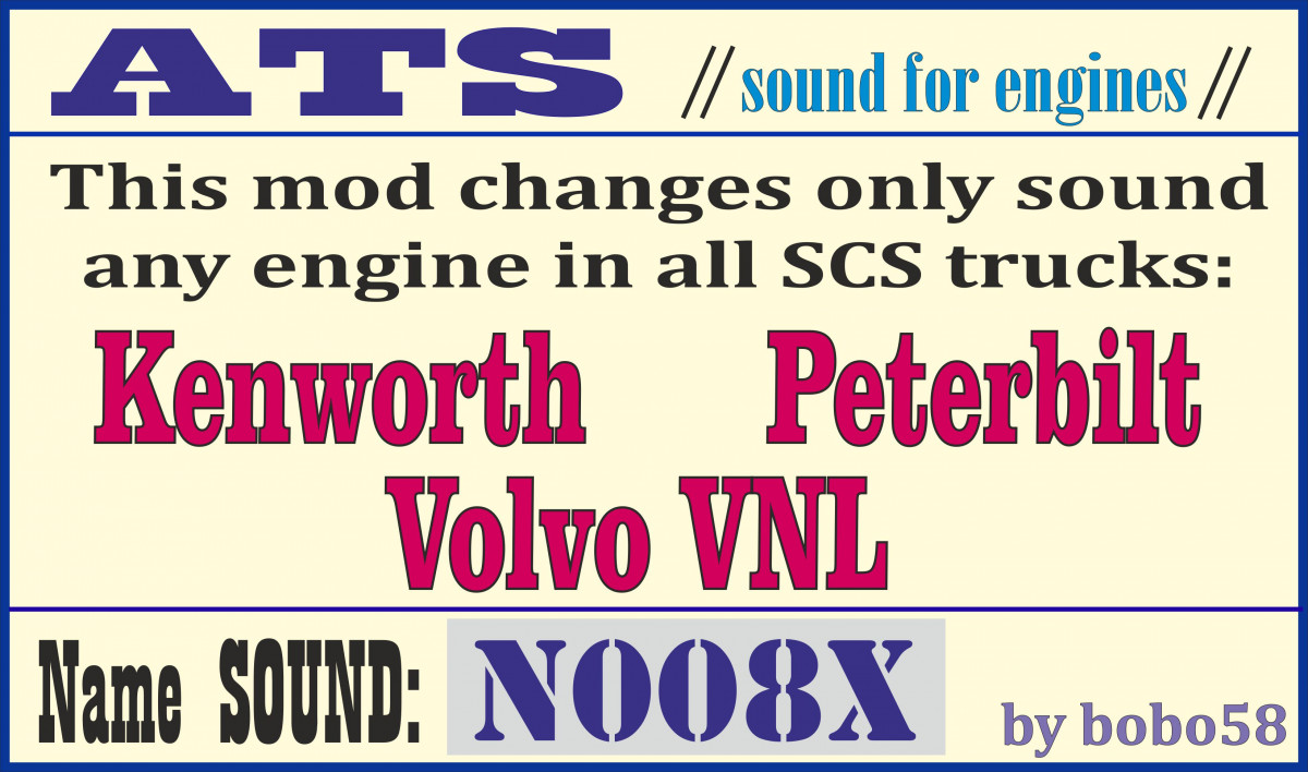 [ATS] Engine Sounds N008x 1.35.x
