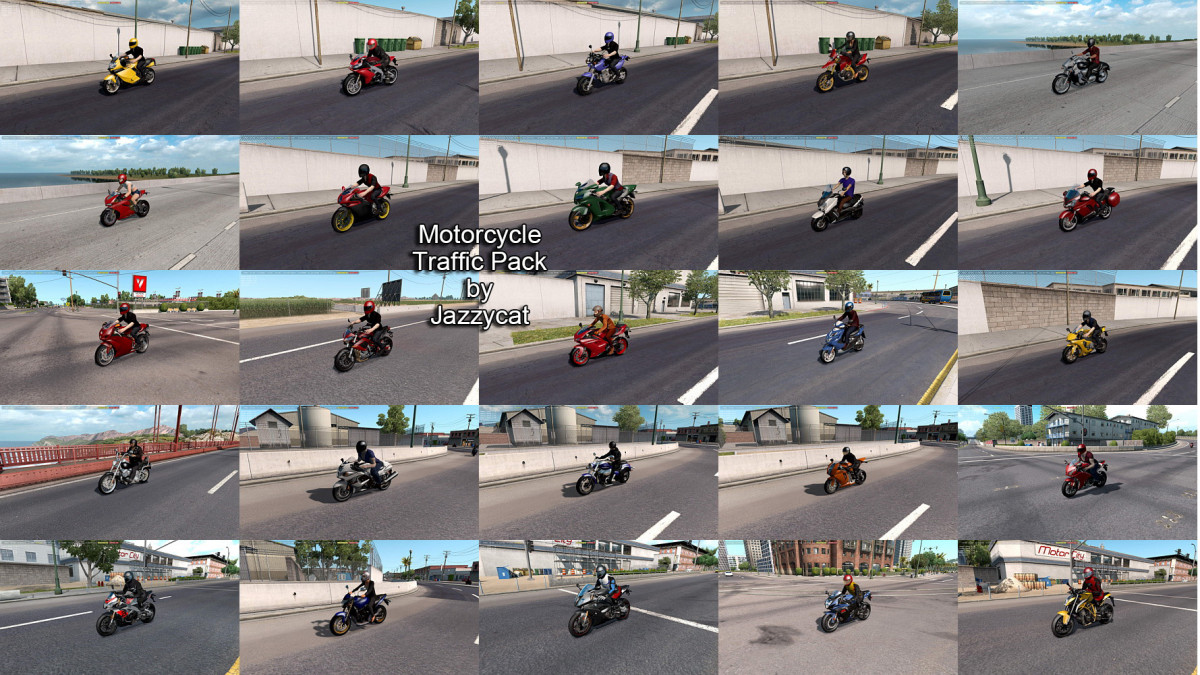 [ATS] Motorcycle in Traffic Pack by JC v2.3 1.33.x thumbnail 16
