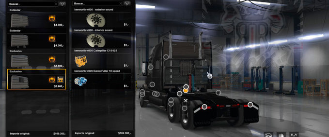 Anbauteile Volvo VNL no Crash with Horns and back Rack 1.35.x American Truck Simulator mod