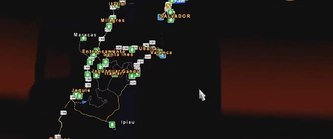 Maps Karte "Die Straßen Brasiliens" [1.35.x] Eurotruck Simulator mod