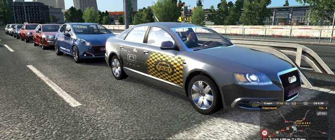 AI Diverse Taxis im Straßenverkehr Paket 1.35.x Eurotruck Simulator mod