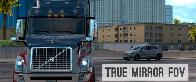 Anbauteile [ATS] Realistische Außenspiegel (FOV) 1.35.x American Truck Simulator mod