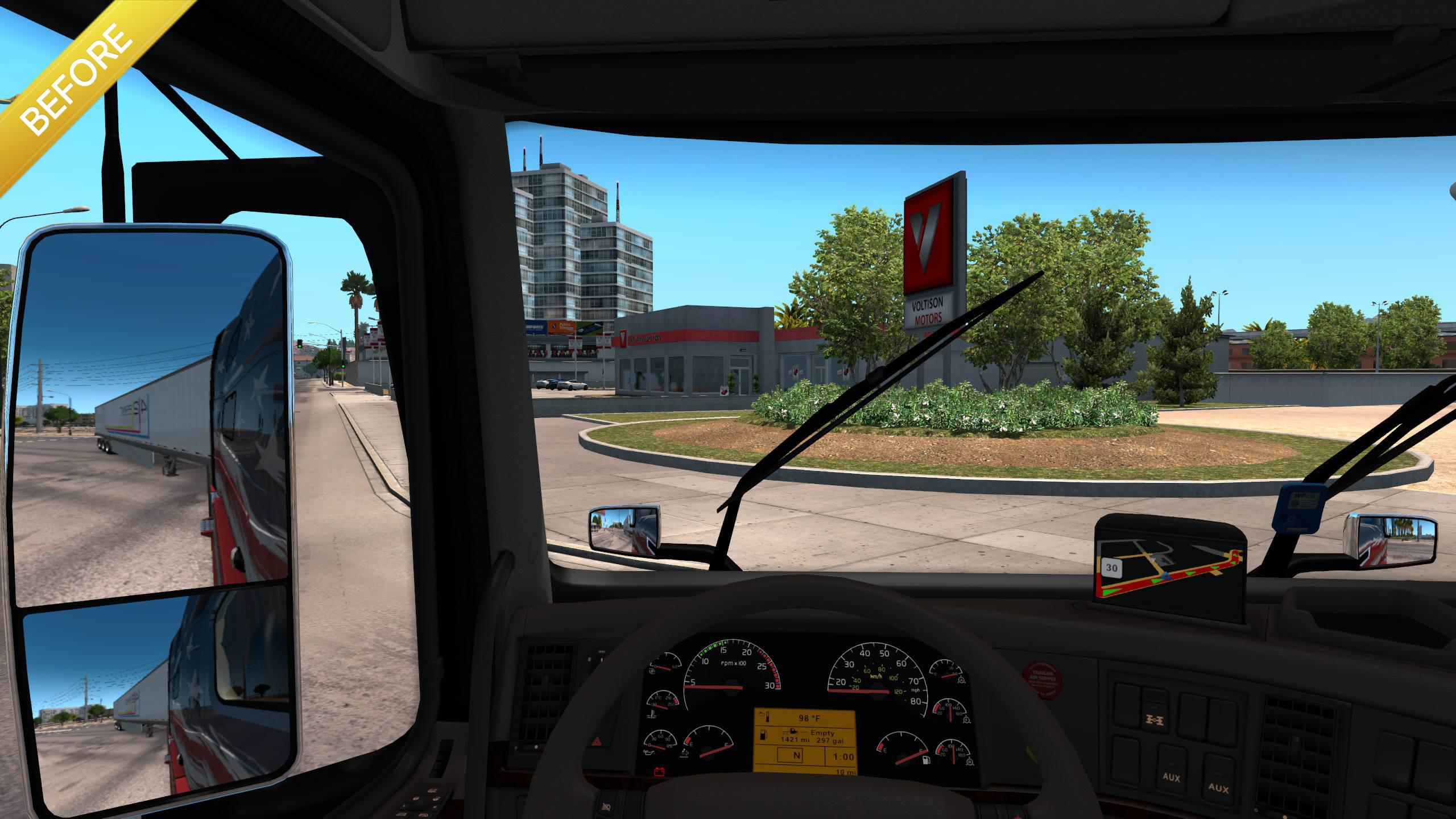 [ATS] Realistic Mirrors (FOV) 1.35.x