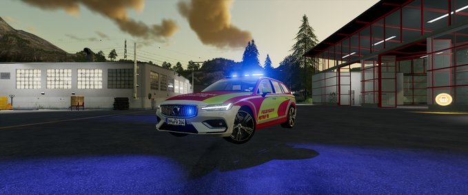 Fire department Volvo V60 Farming Simulator mod