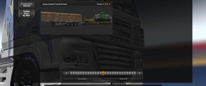 Trailer LOG TRAILER + LOW BED TRAILER COMBINATION FOR MP 1.35.X Eurotruck Simulator mod